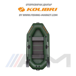 KOLIBRI - Надуваема гребна лодка с твърдо дъно K-240T Standard зелена